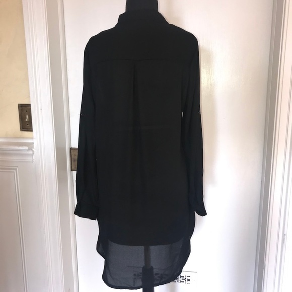 V Neck Mandarin Collar Dress Shirt - Picture 5 of 6